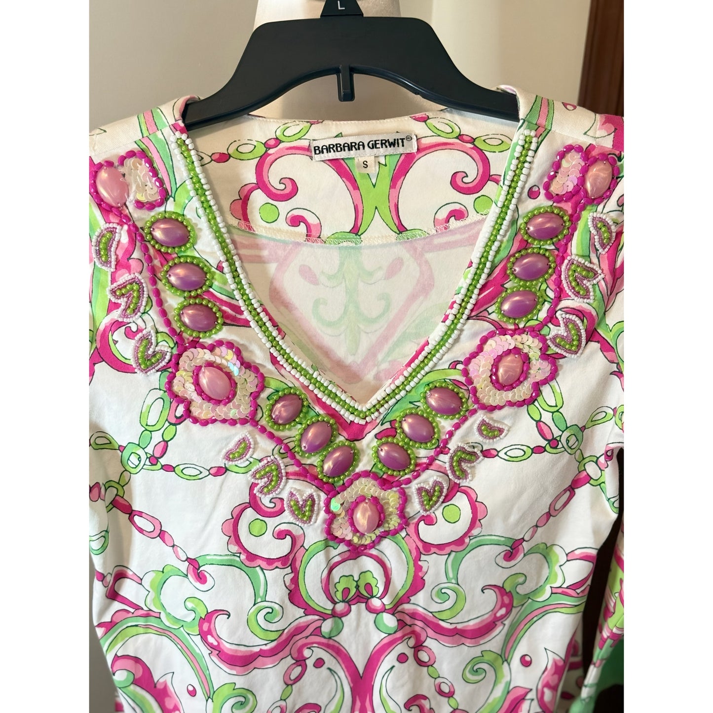 Barbara Gerwit Embellished Tunic Dress / Cover-Up