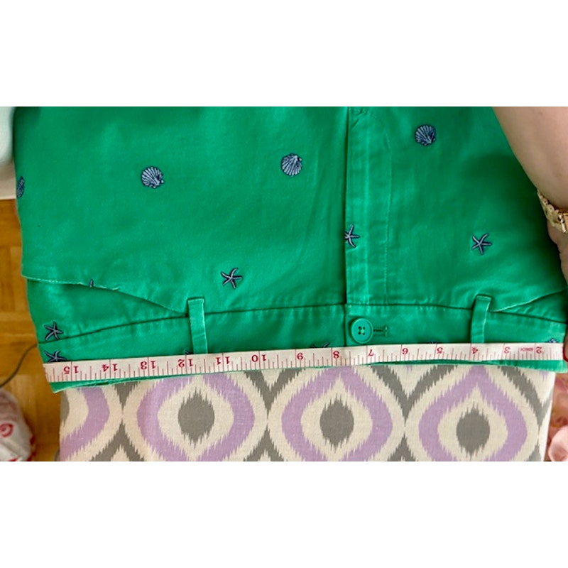 Talbots Embroidered Ankle Pants – Size 8 – Coastal Shell & Starfish Print