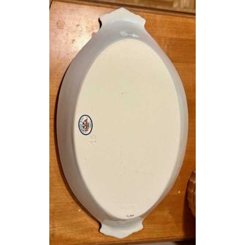 BIA Cordon Bleu France Oval Serving Platter Bird Floral Chinoiserie Dish