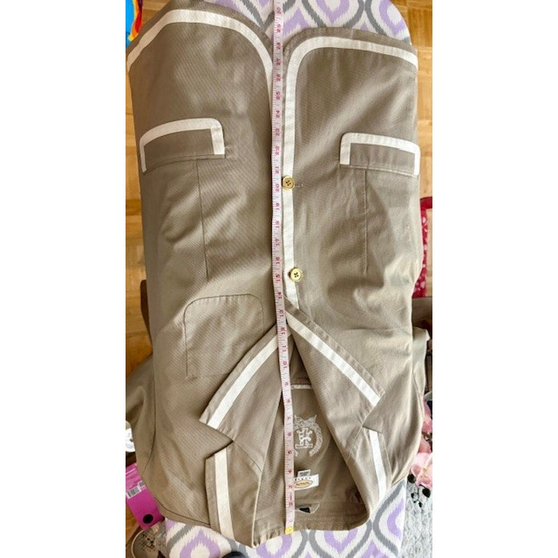 Talbots Woman Stretch Blazer – Size 20W – Khaki with White Trim