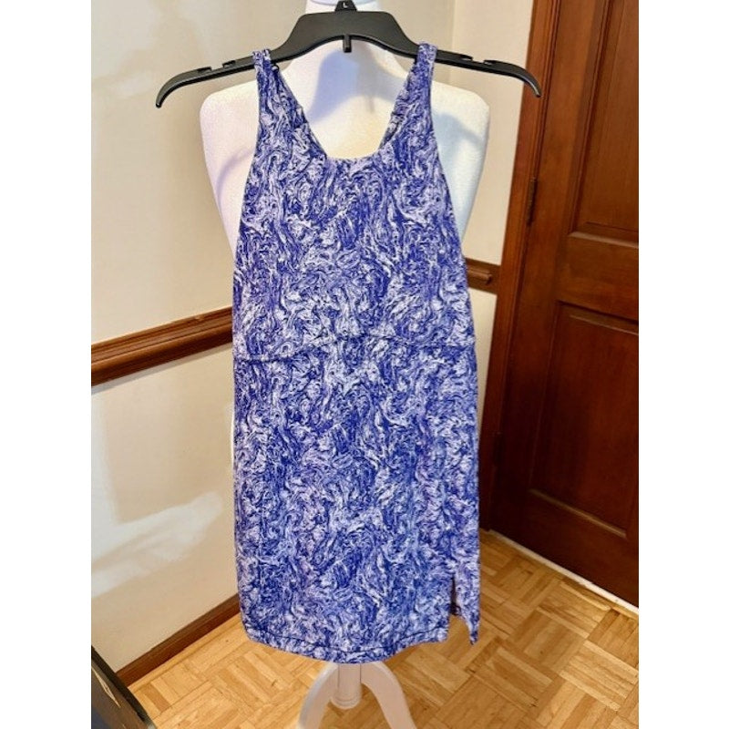 AKHG Alaskan Hardgear Trail Tech Flow Dress Blue Print Size 6 NWT