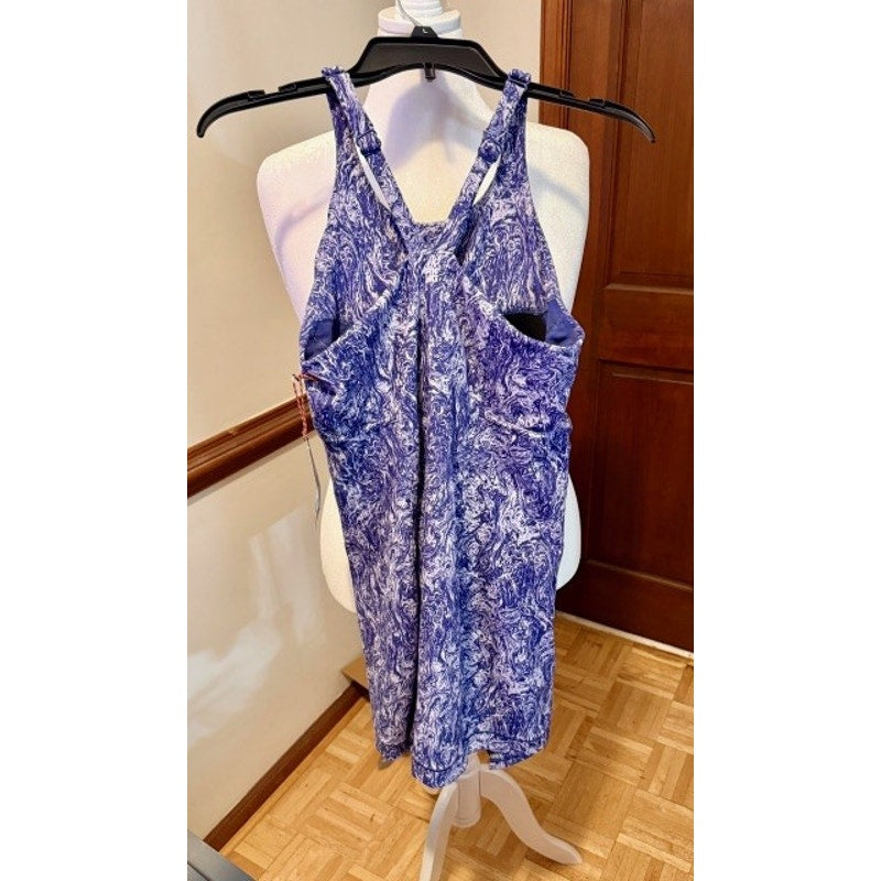 AKHG Alaskan Hardgear Trail Tech Flow Dress Blue Print Size 6 NWT