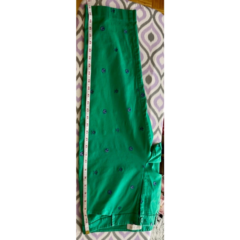 Talbots Embroidered Ankle Pants – Size 8 – Coastal Shell & Starfish Print
