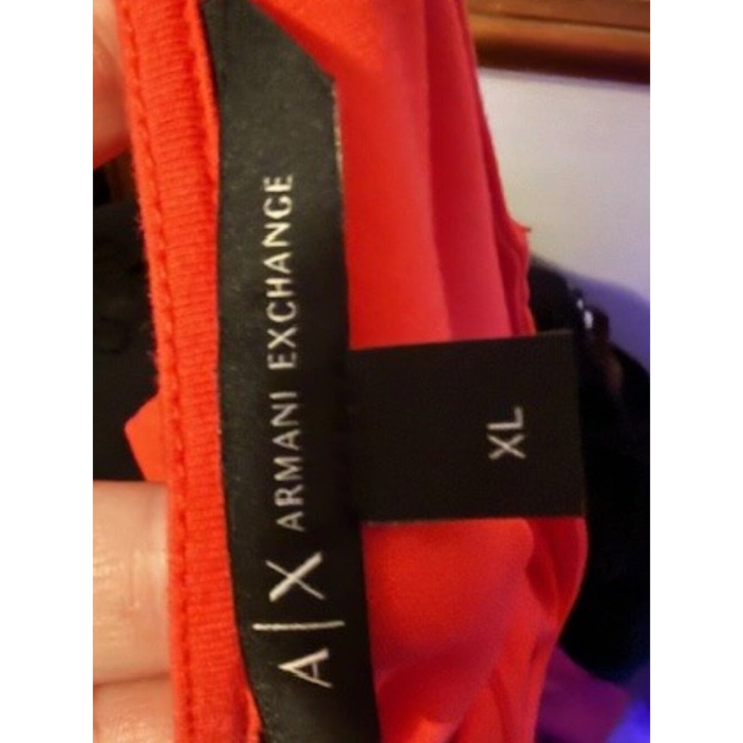Armani Exchange Red Fit & Flare Dress V-Neck Cap Sleeve Mini XL