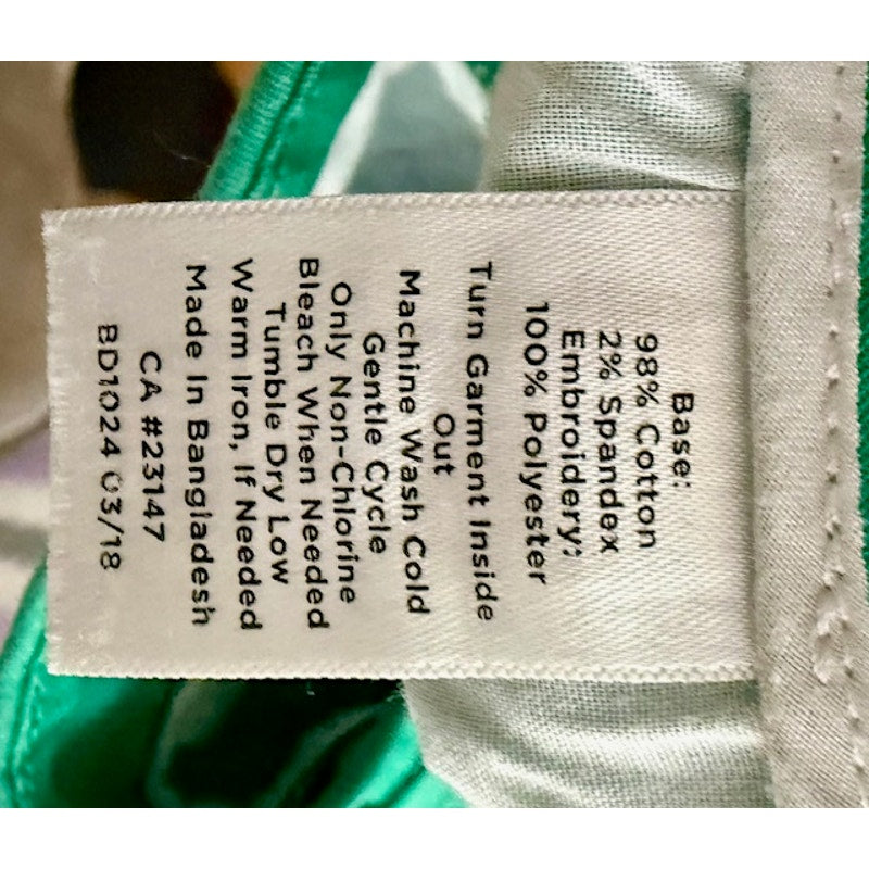 Talbots Embroidered Ankle Pants – Size 8 – Coastal Shell & Starfish Print