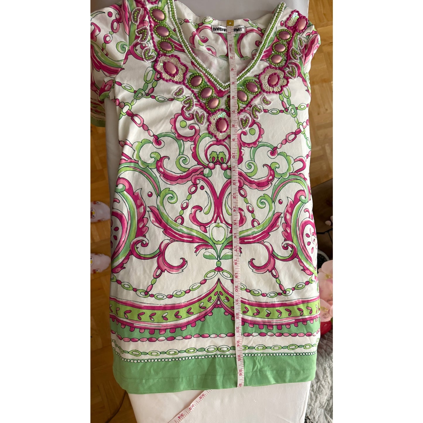 Barbara Gerwit Embellished Tunic Dress / Cover-Up