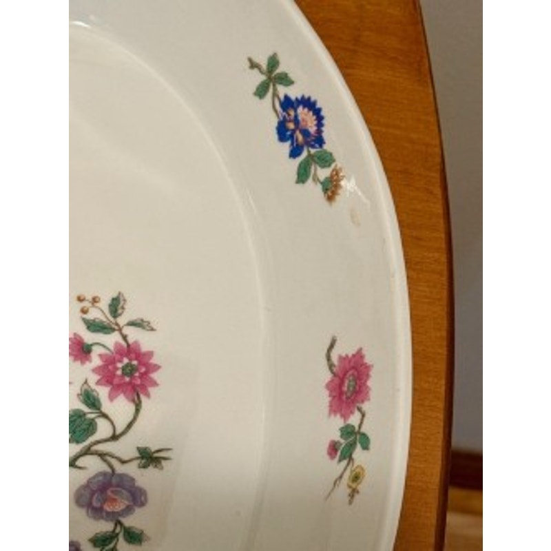 BIA Cordon Bleu France Oval Serving Platter Bird Floral Chinoiserie Dish