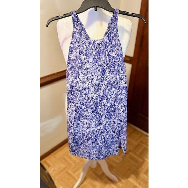 AKHG Alaskan Hardgear Trail Tech Flow Dress Blue Print Size 6 NWT