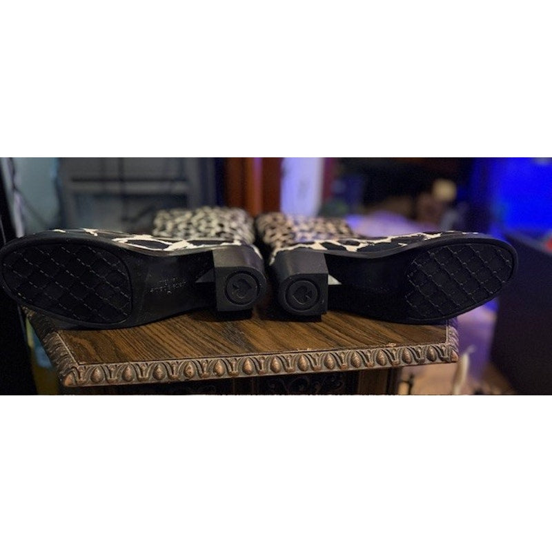 Kate Spade Leopard Print Rain Boots Knee High Bow Detail Size 10