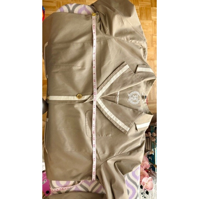 Talbots Woman Stretch Blazer – Size 20W – Khaki with White Trim