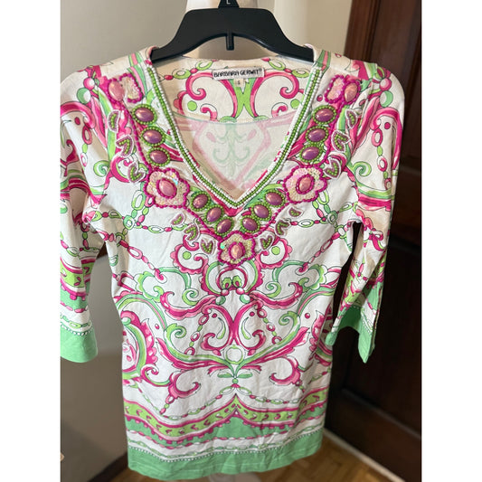Barbara Gerwit Embellished Tunic Dress / Cover-Up