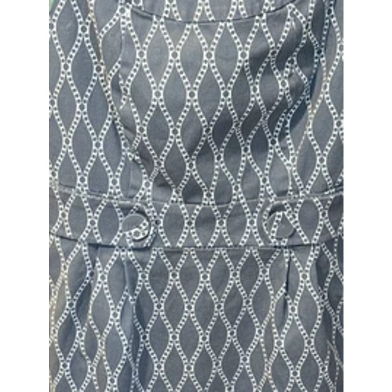 Robbie Bee Gray & White Printed Sheath Dress – Size 10
