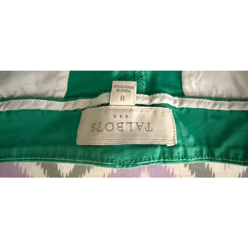 Talbots Embroidered Ankle Pants – Size 8 – Coastal Shell & Starfish Print